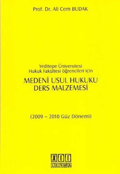 Medeni Usul Hukuku Ders Malzemesi kitabı